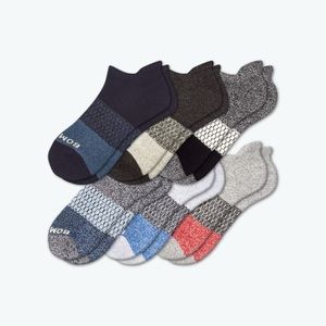 Bombas: Men's Tri-Block Marl Ankle Sock 6-Pack